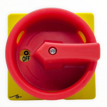 Hauptschalter 3-Polig 10 A - Fronteinbau IP65 Gelb-Rot